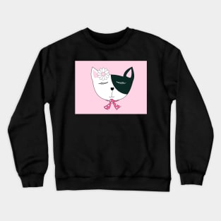 Pretty in Pink Pussy Cat Crewneck Sweatshirt